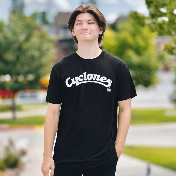 CI Sport Cyclones Script Arch Black T-shirt